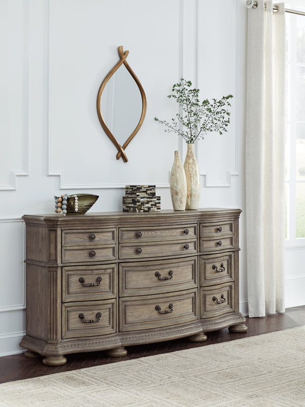 Ardenfield Light Brown Traditional Wood Dresser front view