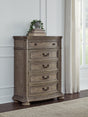 Ardenfield Light Brown Chest of Drawers front view