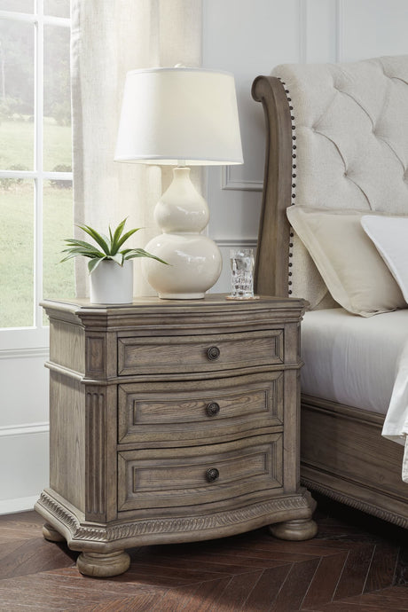 Ardenfield light brown nightstand front angle