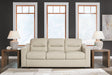 Treasure Trove Almond Leather Sofa front view