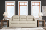 Treasure Trove Almond Leather Sofa front view
