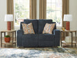Danum Ink Chenille Reclining Loveseat front angle view
