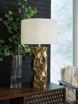 Marshawn Gold Finish Table Lamp front view