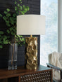 Marshawn Gold Finish Table Lamp front view