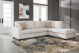 Aviemore Stone Chenille 2-Piece Sectional with Chaise sofa main view