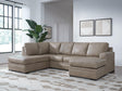 Amuleto Desert Leather 2-Piece Sectional Sofa with Chaise, main front view