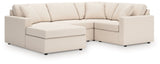 Modmax Oyster 4-Piece Sectional Sofa with Chaise, front view