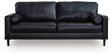 Bryceview Onyx Leather Sofa main view