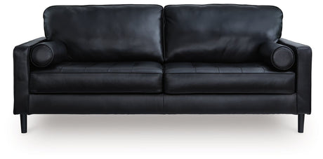Bryceview Onyx Leather Sofa main view