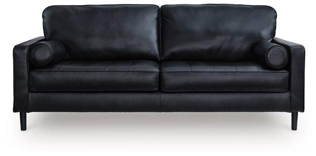 Bryceview Onyx Leather Sofa main view