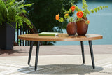 Horizon Hall Two-tone Brown Outdoor Coffee Table front view