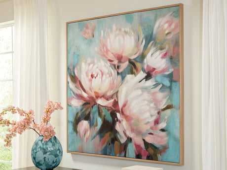 Parryville Aqua and Pink Wall Art front view