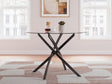 Pharwynn Black Dining Table, angled view