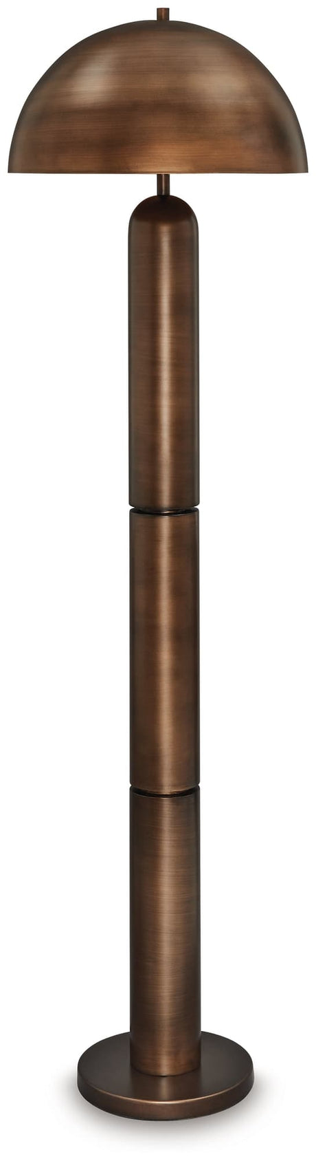 Wendfield Floor Lamp in antique copper finish front view