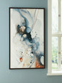 Foxenburg Abstract Blue Amber White Wall Art front view