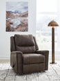 Lixtowel Walnut Faux Leather Recliner main view