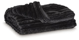 Alsonwell Black Throw laid out showing striped design