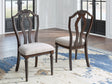 Lavinton Traditional Tan Brown Dining Chair front angle