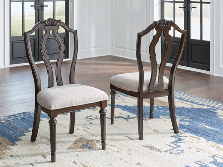 Lavinton Traditional Tan Brown Dining Chair front angle