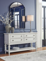 Montelaine Antique White Dining Server front view