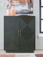 Geirwood Dark Green Accent Cabinet front view
