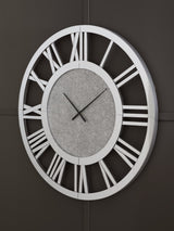 Reinport mirror wall clock front view showing Roman numerals