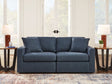 main view of Modmax Ink Performance Fabric Next-Gen Nuvella 2-Piece Sectional sofa