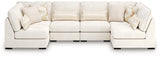Donelson Creek vanilla sectional sofa main front view