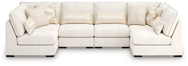 Donelson Creek vanilla sectional sofa main front view
