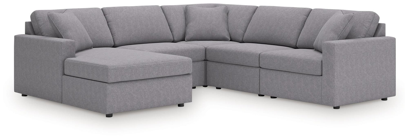 front view of Modmax Granite 5-Piece Sectional Sofa with Chaise