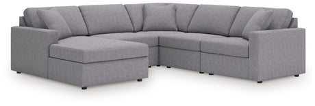 front view of Modmax Granite 5-Piece Sectional Sofa with Chaise
