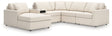 front view of Modmax Oyster 6-Piece Sectional Sofa with Audio System and Chaise