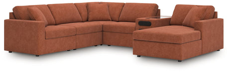 Main view of Modmax Spice 6-piece sectional sofa with chaise and audio system