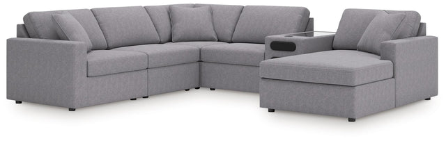 Main view of Modmax Granite 6-Piece Sectional Sofa with Audio System and Chaise