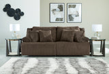 Top Tier Chocolate 2-Piece Sectional Loveseat sofa main view