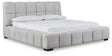 Grendusk Light Gray King Upholstered Bed front view