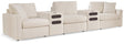 Modmax 5-Piece Sectional Sofa in oyster performance fabric, front view