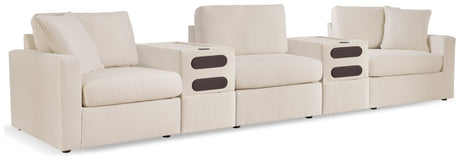 Modmax 5-Piece Sectional Sofa in oyster performance fabric, front view