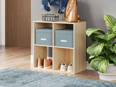 Piperton Tan Four-Cube Organizer angled view