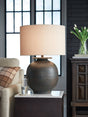 Carlenbury Antique Brown Table Lamp front view