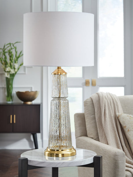 Bakersboro clear glass table lamp front view