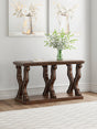 Maylee Traditional Dark Brown Sofa Table front angle