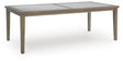 Rainier Ranch Brown and Beige Outdoor Dining Table front view