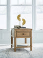 Sharlance Light Brown End Table front view