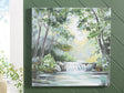 Evermaddick Green Gray White Hand-Painted Wall Art Front View