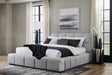 Grendusk Light Gray Queen Upholstered Bed front view