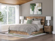 Chirason Brown King Size Panel Bed front angle view