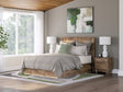 Chirason Brown Queen Panel Bed front angle view