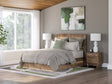 Chirason Brown Queen Panel Bed with Storage angled front view