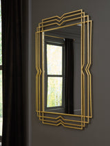 Claybrook Gold Finish Accent Mirror front view